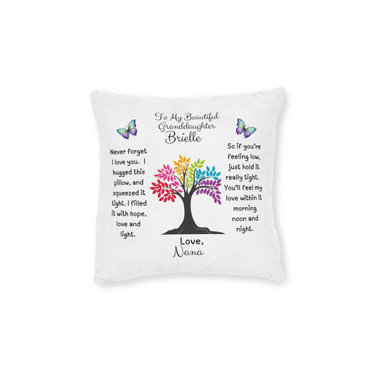 Grandkid Gifts| Granddaughter Message Pillow