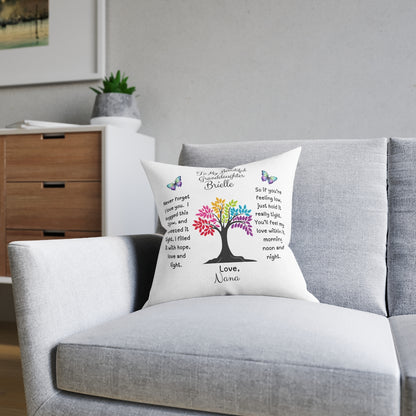 Grandkid Gifts| Granddaughter Message Pillow