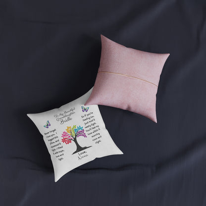 Grandkid Gifts| Granddaughter Message Pillow