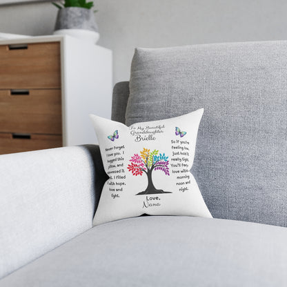 Grandkid Gifts| Granddaughter Message Pillow