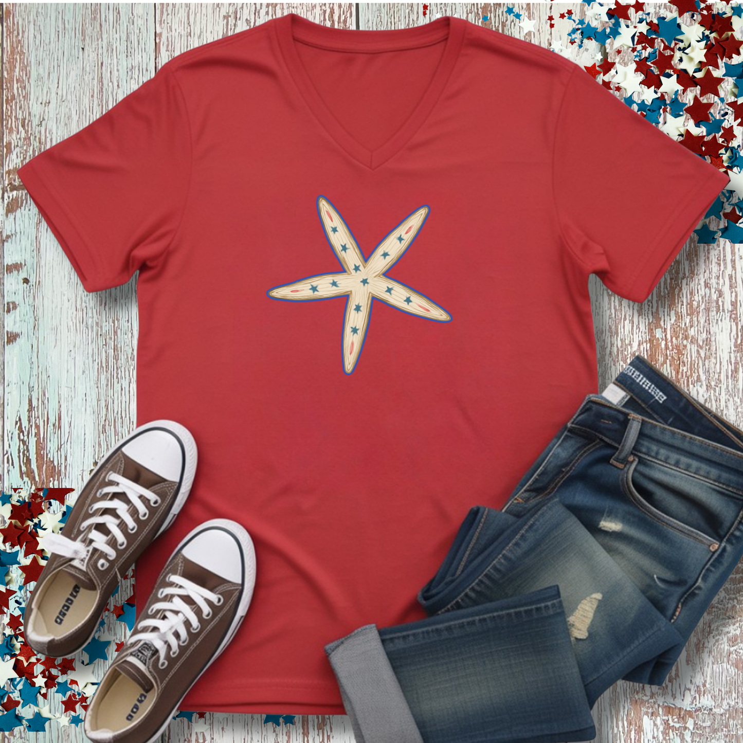 PATRIOTIC V-NECK