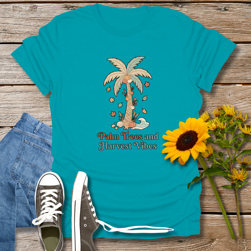 PALM TREES & HARVEST VIBES TEE