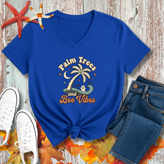PALMS & BOO VIBES V-NECK