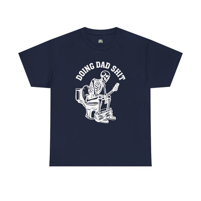 Funny “Doing Dad Shit” skeleton dad t-shirt navy blue