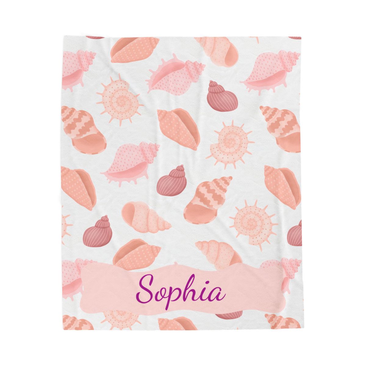 Custom Coastal Velveteen Blanket – Elegant Gift