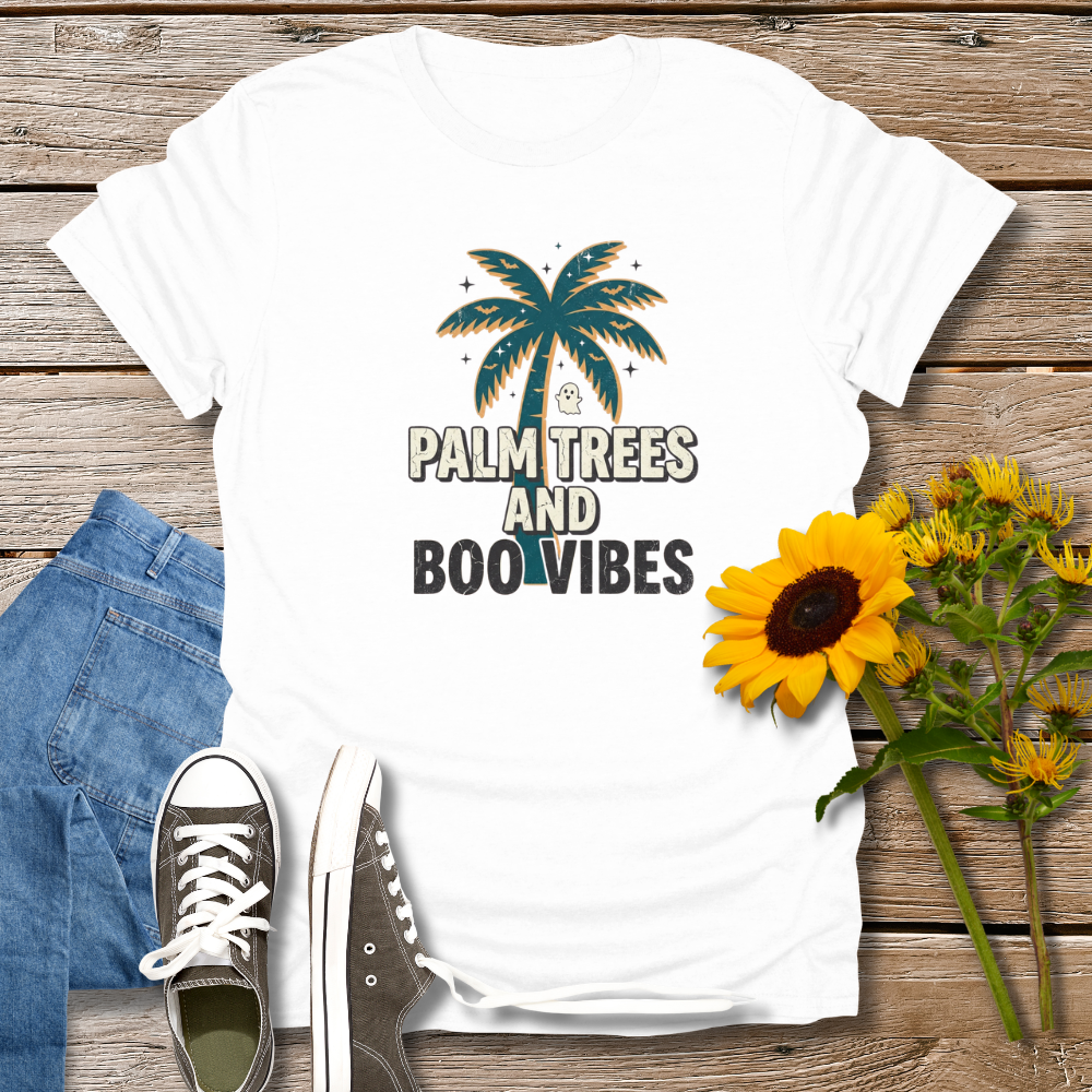 PALM TREES & BOO VIBES TEE