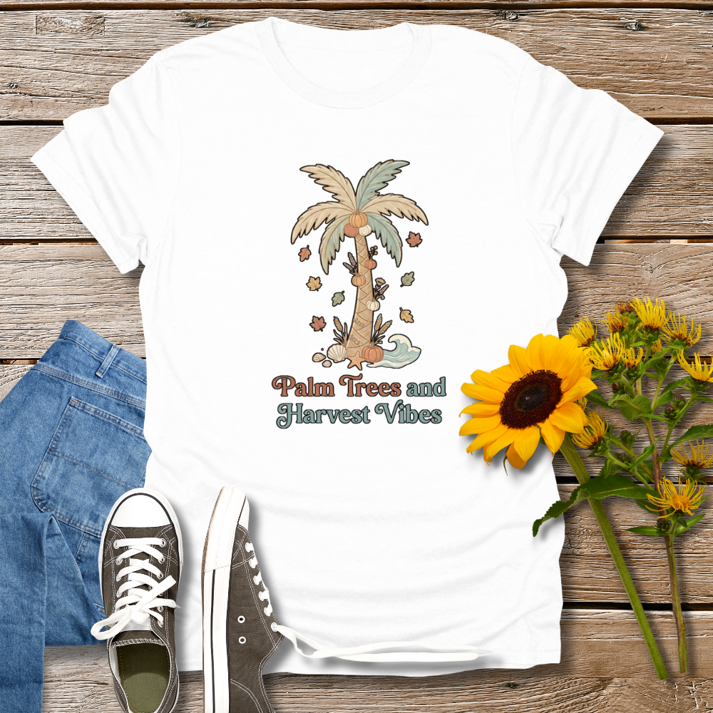 PALM TREES & HARVEST VIBES TEE