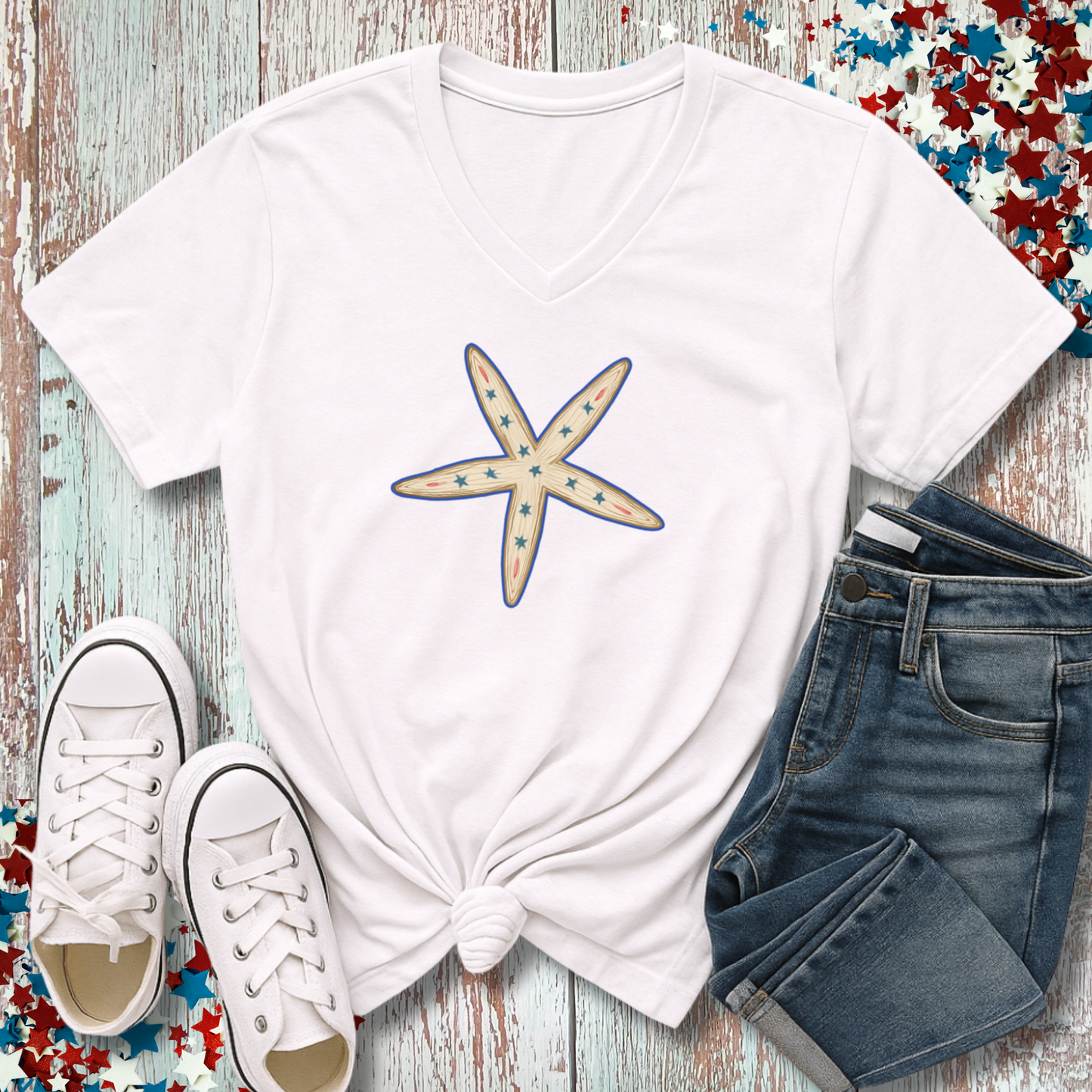 PATRIOTIC V-NECK