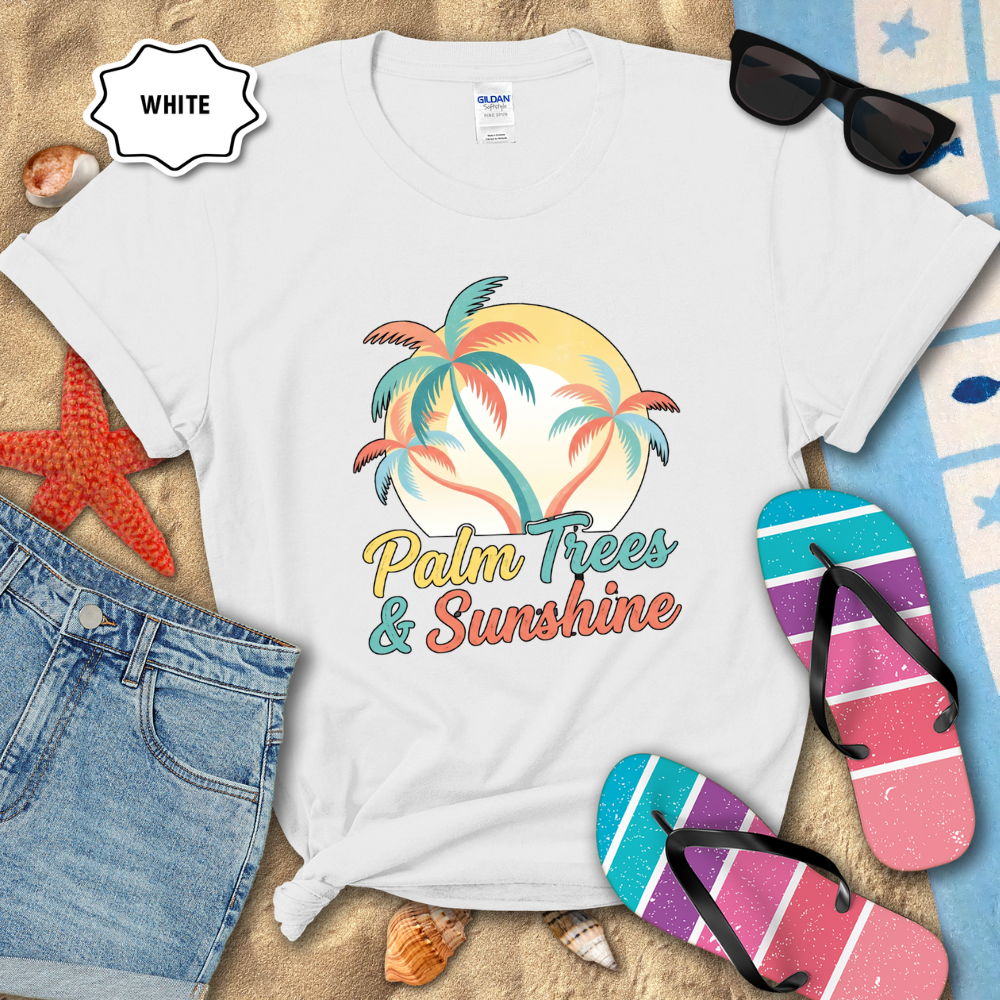 PALM TREES, BRIGHT SUNSHINE TEE