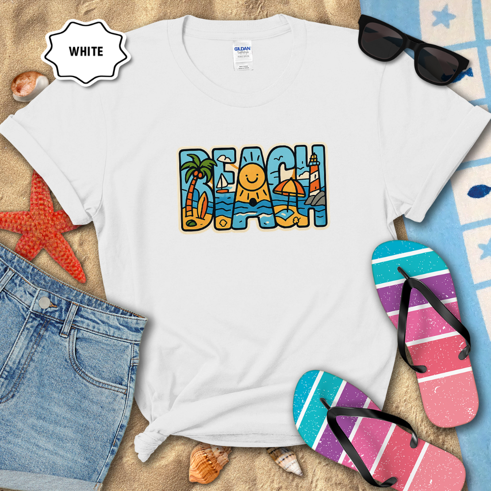 BEACH BLOCK DOODLE TEE